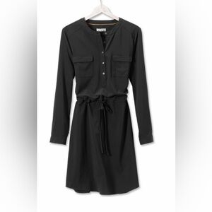 LIKE NEW!! Orvis Lightweight Black Button-Down Travel Dress size S